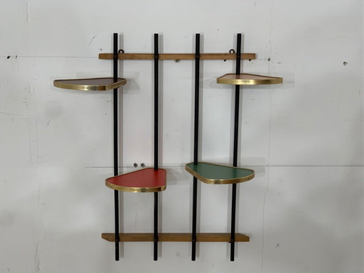 Midcentury flower stand Flower table Shelf Side table Kidney-shaped table Vintage