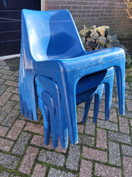 Image 1 of Set aus 4 Schröder & Henzelmann Stühlen – Space Age