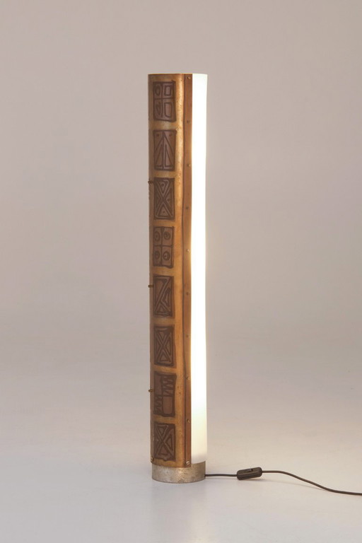 Italiaanse brutalistische vloerlamp