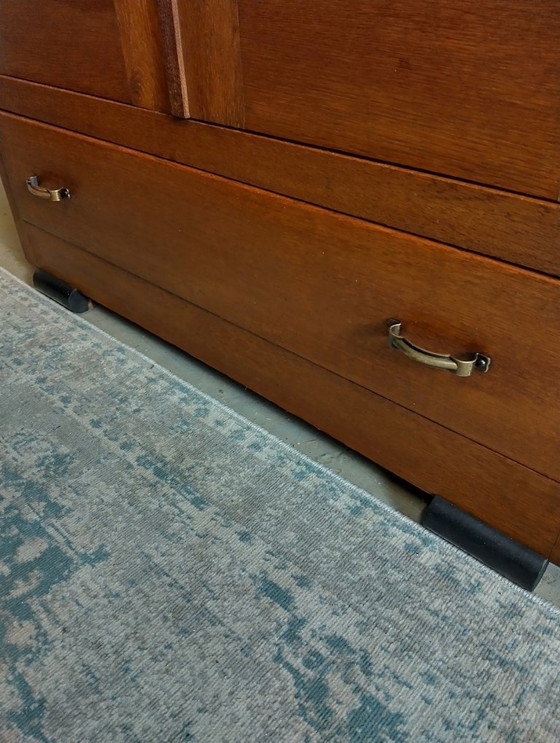 Image 1 of Armadio con specchio retrò vintage, credenza, credenza per la biancheria