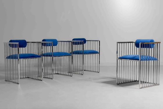 Image 1 of Chrom-Art-Deco-Käfigstühle