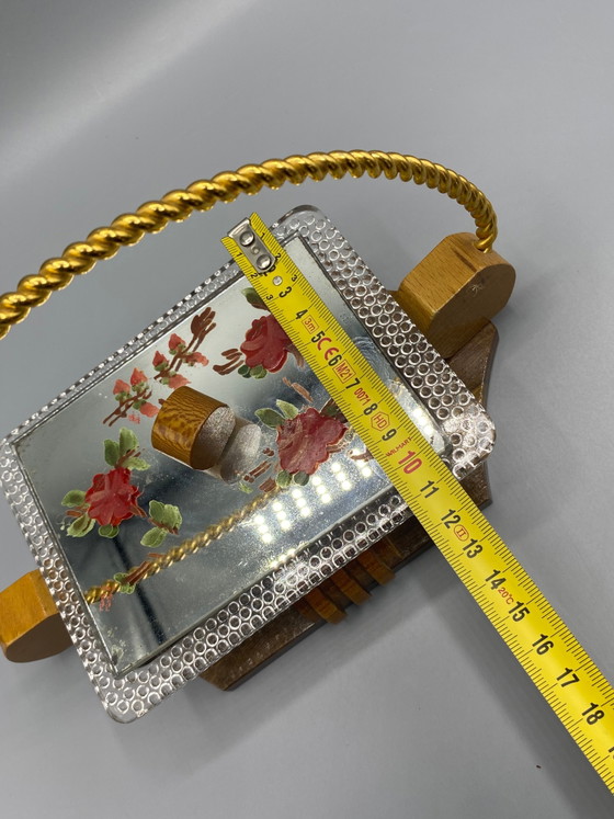 Art Deco Cookie Box in Glass, Wood, and Painted Mirror – Circa – Glass & Decanter (photo 8 of 8)
