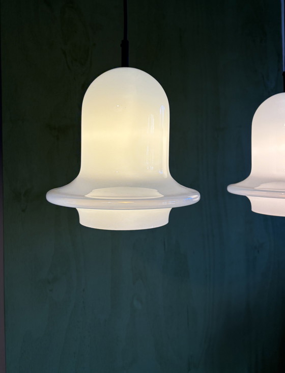 Image 1 of Set Raak B-1164 kloklamp bellamp opaalglas