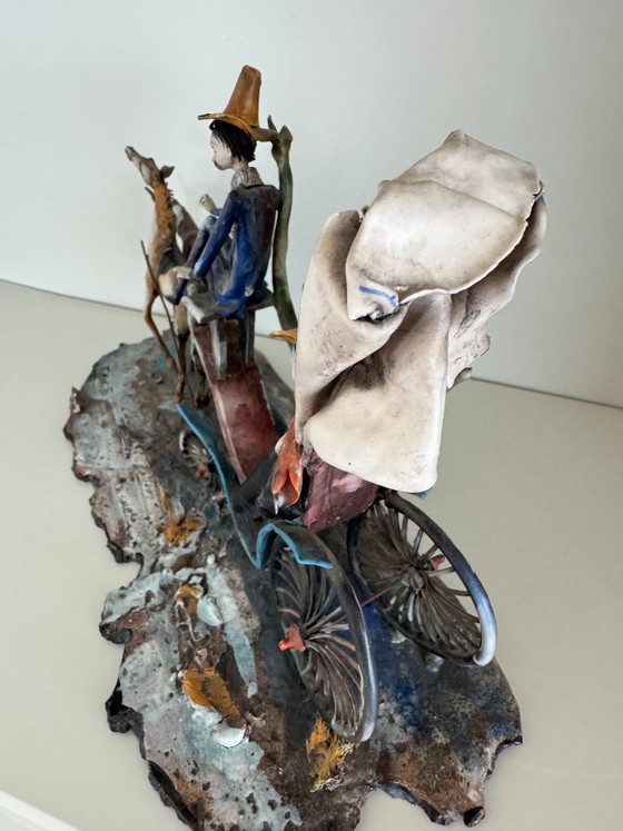 T. Morello "La Dama e il Cocchiere" (Die Dame und der Kutscher), Bildhauerei, Keramik, Andere, Braun (Foto 8 von 15)