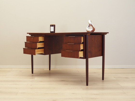 Image 1 of Teakholz-Schreibtisch, Dänisches Design, 1970er Jahre, Produktion: Dänemark