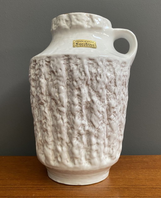 White fat lava vase by Carstens West Germany model 222-20 1970s