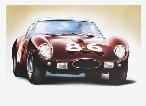 Jean HIRLIMANN Ferrari 250 GTO - 7 Signed lithograph