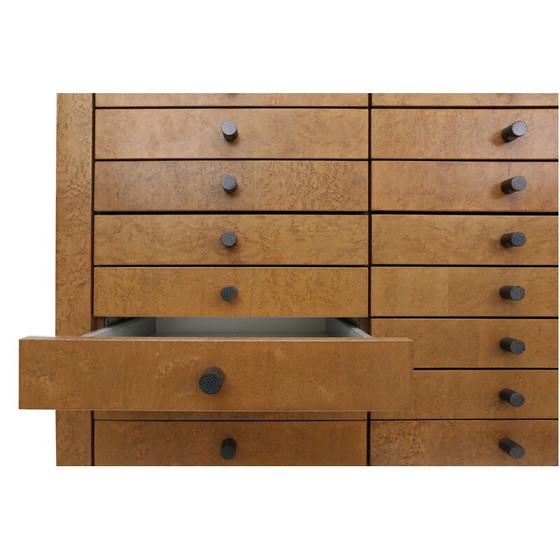 Image 1 of Vintage wood and metal storage cabinet with drawers by Frans Van Praet, 1980