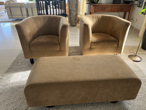 2 armchairs with matching hook