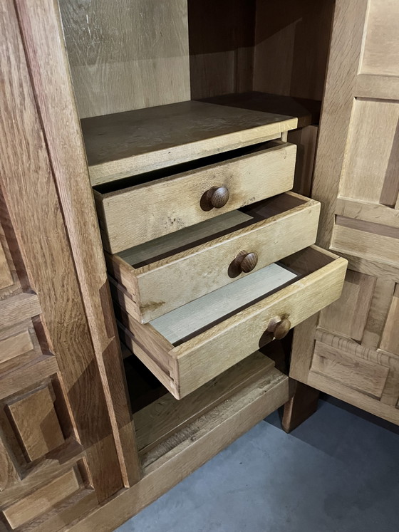 Vintage Brutalist Spanish Cabinet 1960s 1970s – Sideboard, Wood (photo 2 of 9)