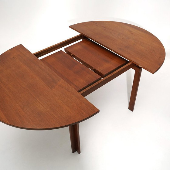 Image 1 of Uitschuifbare ronde tafel van Inge Klingeberg voor France e Son, jaren 60.