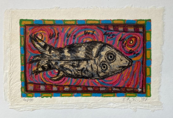 Image 1 of Sérigraphie Eric Toebosch - Poisson