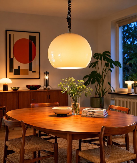 Iconic XXL Space Age Pendant Lamp Ø50 cm – Guzzini Style – Made in Germany – 1970s – Other (photo 2 of 7)