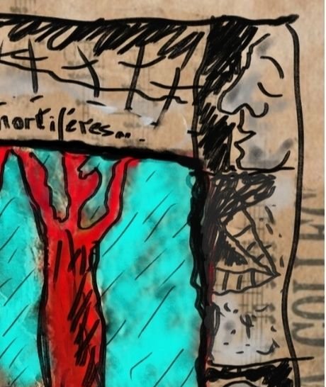 Die roten Bäume, Kunst, Papier, Beige (Foto 6 von 6)