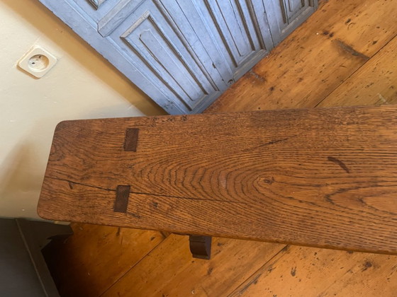 Lunga Panca da Chiesa in Rovere Francese 170 Cm. – Panche, Wood (photo 11 of 13)