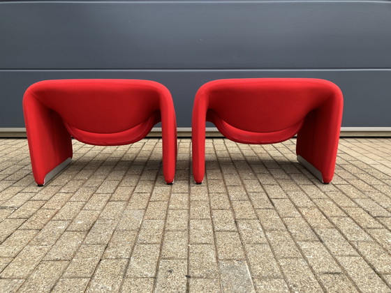 Image 1 of 2x sedie Artifort Groovy F598 M in tessuto originale, in ottime condizioni!