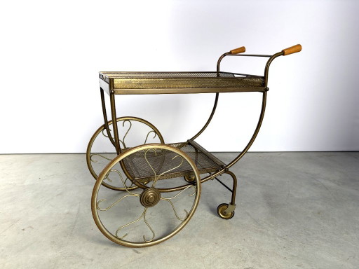 Serving Trolley in Perforated Metal by Josef Frank for Svenskt Tenn, Sweden, 1950s