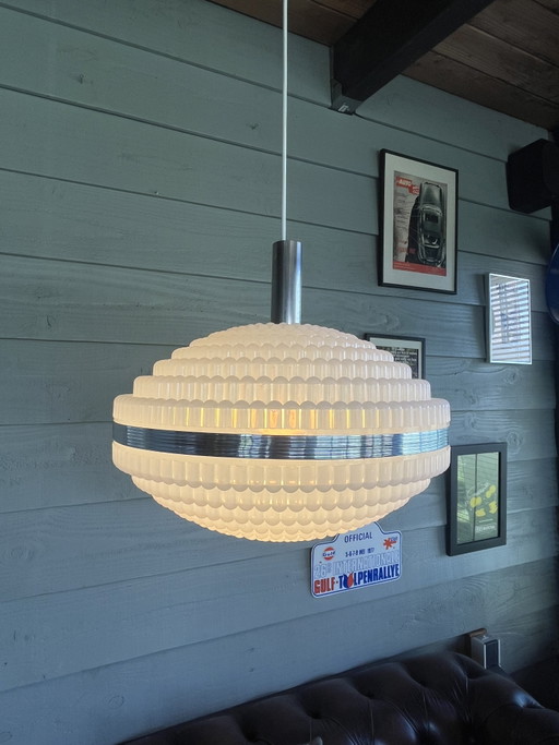 Vintage grote space age Erco Leuchten Bubble hanglamp,