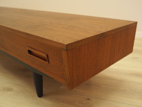 Image 1 of Buffet bas en teck, design danois, années 1960, fabriqué au Danemark