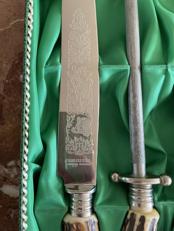 Image 1 of Couverts de chasse à découper 4 pcs. Othello Solingen