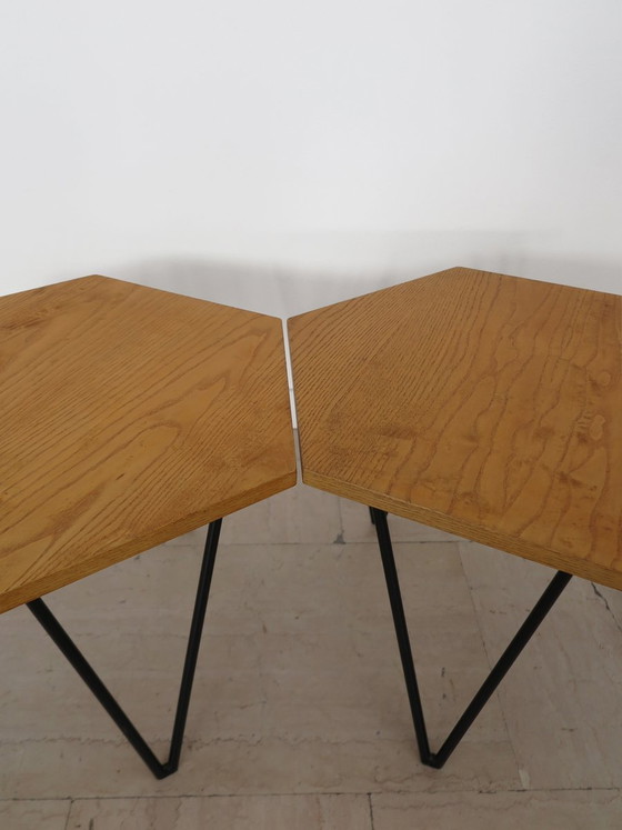 Tables basses de Gio Ponti pour Isa, Italie, années 50, lot de 2 – Bois, Métal (photo 6 of 12)