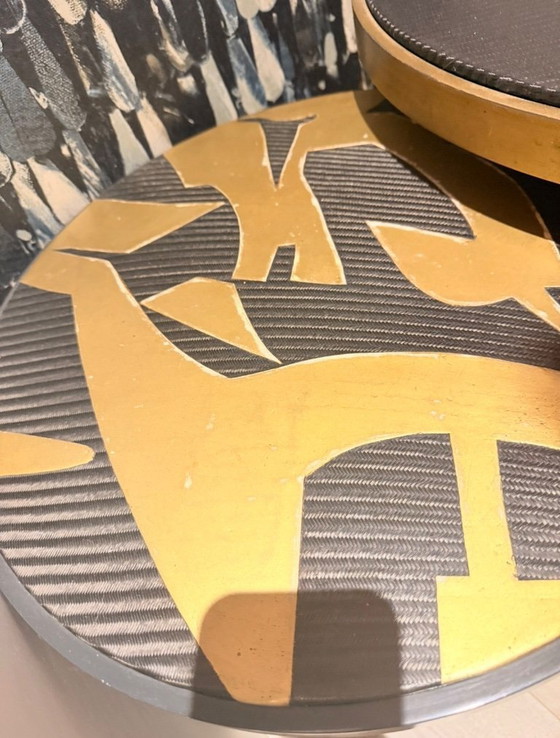 Image 1 of 2 Romeo abstract side tables by Chiara