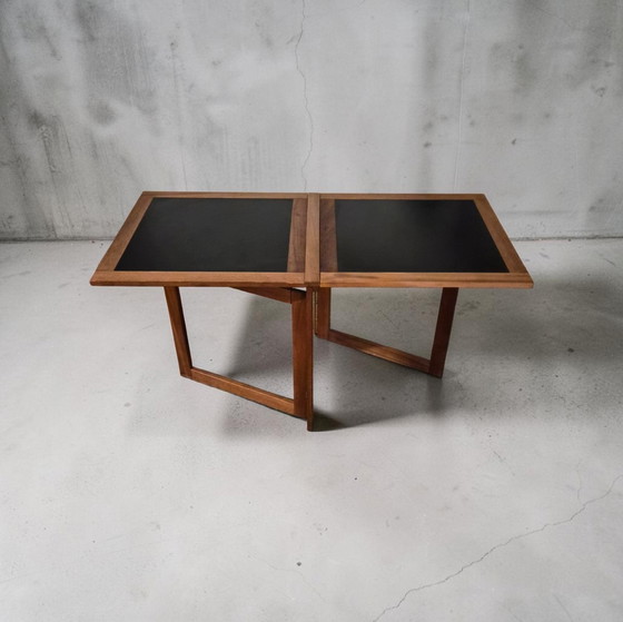 Image 1 of Vintage folding teak side table, Arne Robbert Dansih, Made in Denmark