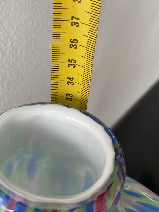Image 1 of Large Murano Vase with Vintage Woman's Bust