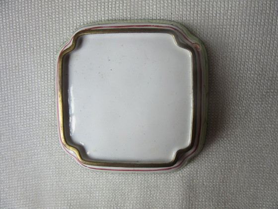 Pin Tray Chinese Canton cloisonné Enamel on copper, floral scroll design, vintage, Table accessories, Brass (photo 3 of 6)