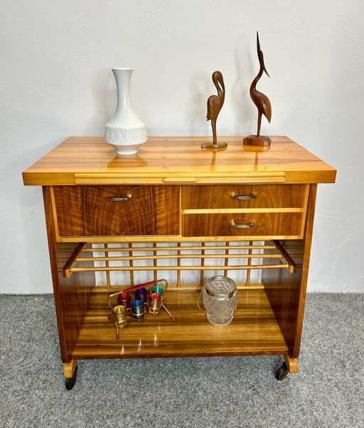 Mid Century Barwagen Beistelltisch 50er 60er Vintage