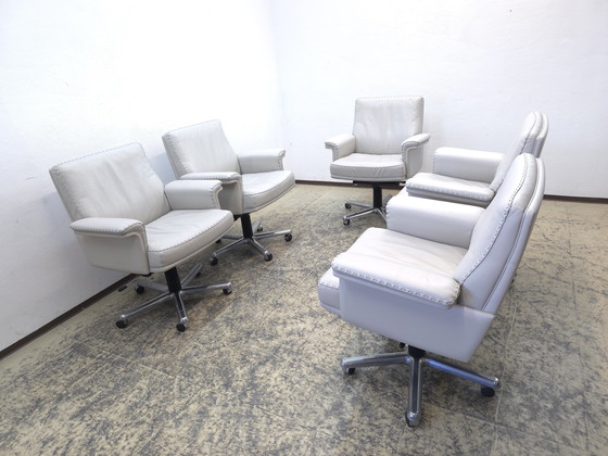 Image 1 of 5x De Sede DS 35 Set Sedie poltrona girevole Poltrona in pelle Desede