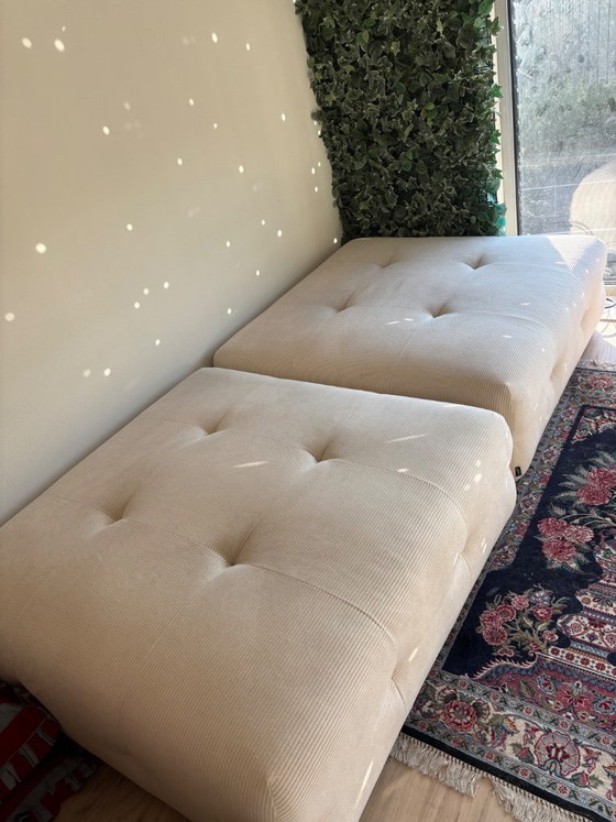 Image 1 of Modulares Sofaelement, creme/weißer Cord – 2 Elemente