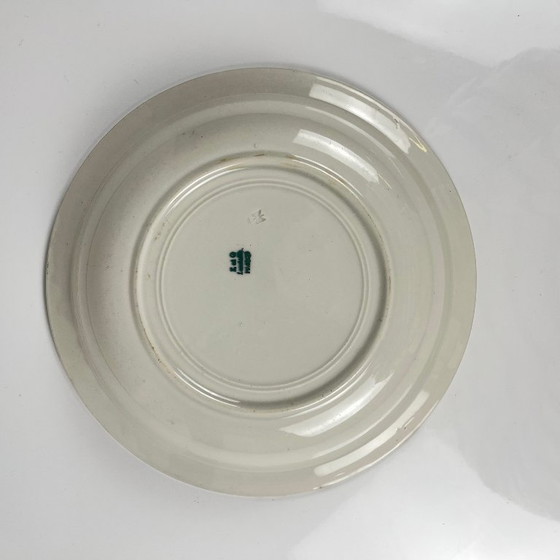 Image 1 of Low salad bowl with rim, "Oeillet" pattern, KG Lunéville, ironstone, 19th century