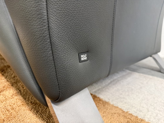 Rolf Benz 322 2.5-seater sofa Grey Leather – 2 seaters (photo 4 of 7)