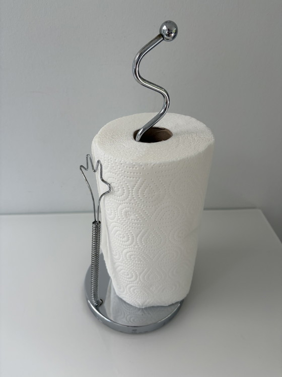 Portarotolo da cucina cromato con forma a mano – Design Postmoderno – Accessori da cucina, Aluminium (photo 4 of 8)