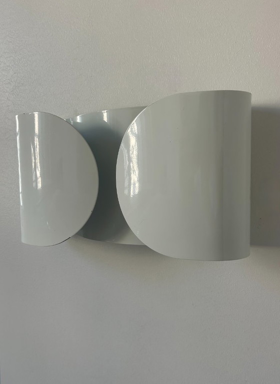 Image 1 of Lampada da parete vintage Foglio, metallo bianco, Italia 1980