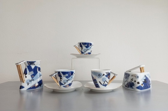 Image 1 of Jiri Lastovicka Postmodernes 'Delta'-Luxus-Kaffee-Set 1988 Studio Atelier Lesov