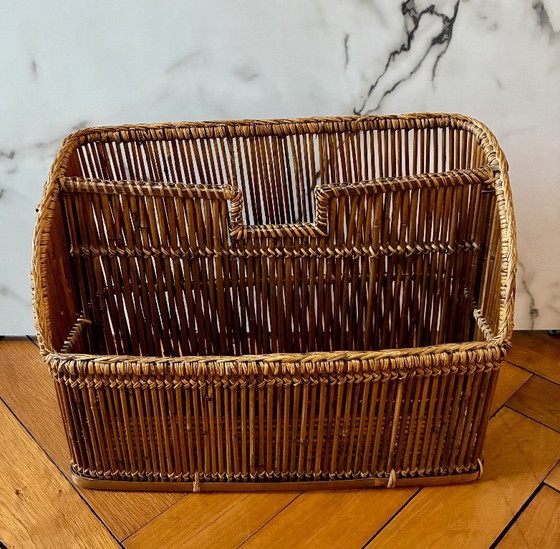 Image 1 of Portariviste vintage in rattan