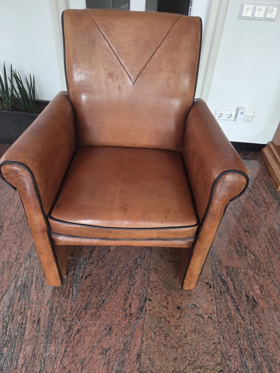 6x Art Deco Stoelen - Schapenleer Cognac – Jan Frantzen, Dining chairs, Leather (photo 9 of 11)