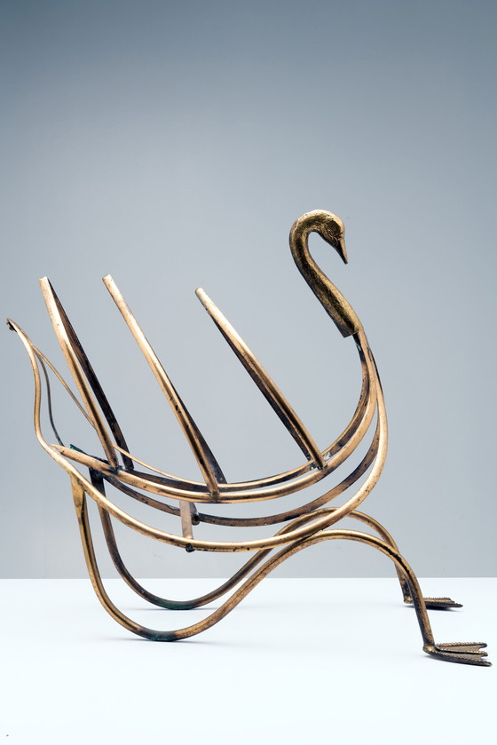 Image 1 of Swan Magazine Holder - Maison Jansen