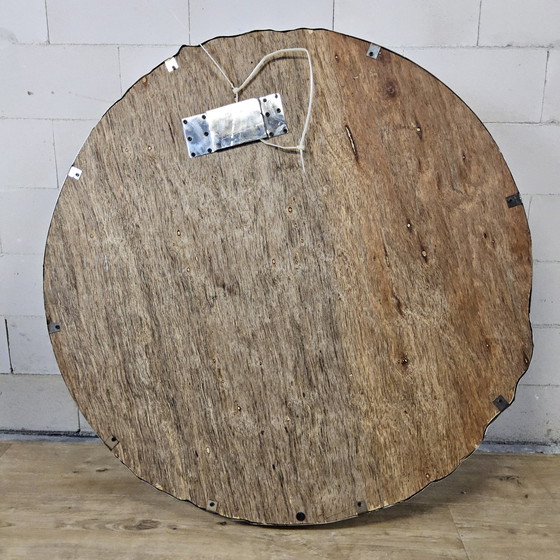 Image 1 of Specchio cromato vintage grande e organico unico (specchio Mercury) (collezione Phillips)
