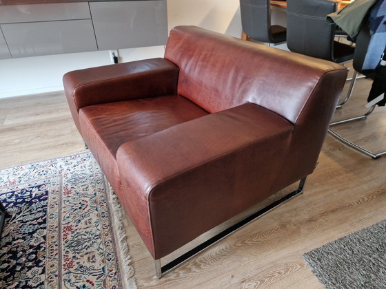 Image 1 of Divano + poltrona in pelle Topform (3 posti).