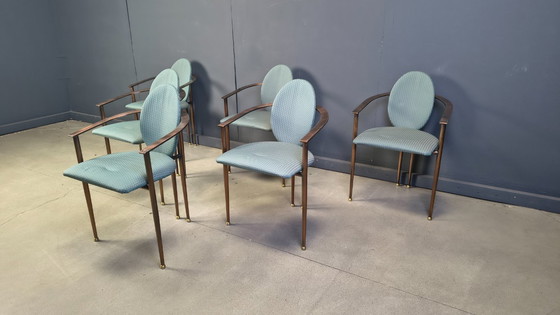 Image 1 of Post modern dining chairs by Belgochrom, set of 6 - 1980s