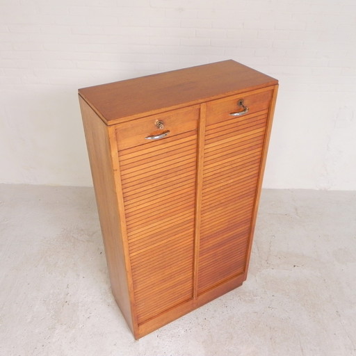 Oak Shutter Cabinet With 2 Shutters, 150 cm High