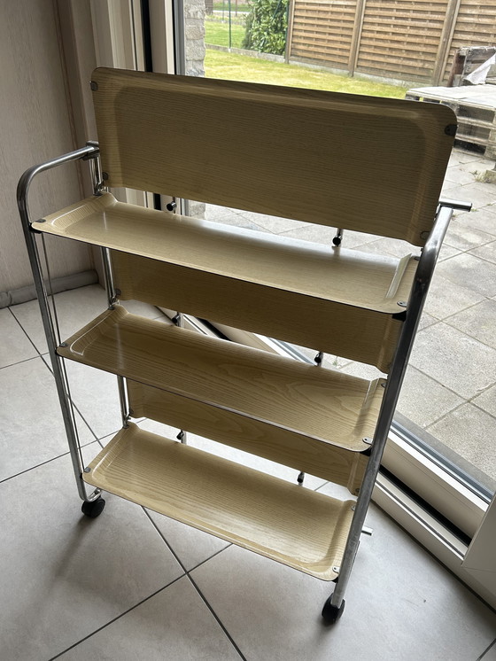 Image 1 of Vintage Folding Serving Trolley