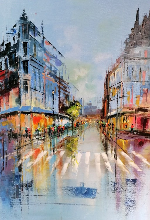 Alfred Aniol - Evening in the city