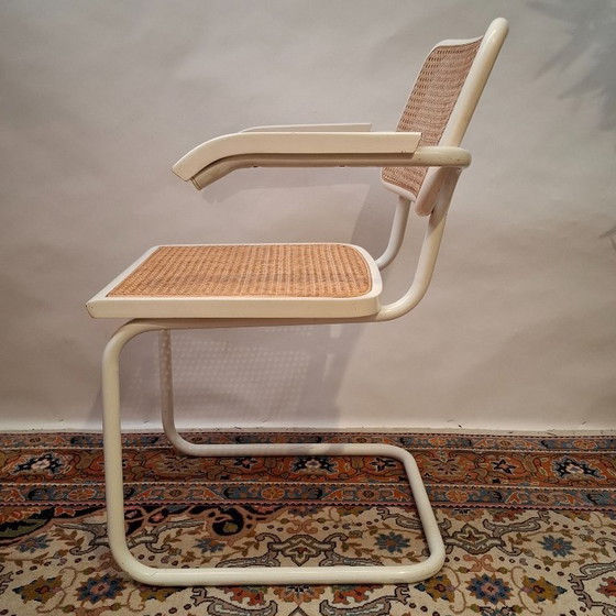 Tubular Frame Chair Cesca S64 model with armrests – Armchairs, Metal, Rattan (photo 8 of 14)