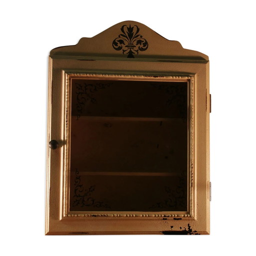 Houten wandvitrinekast
