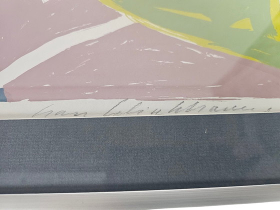 Han Klinkhamer - Senza titolo - serigrafia - Olanda - 1988, Arte, Vetro, Metallo, Blu, Vintage (foto 3 di 5)