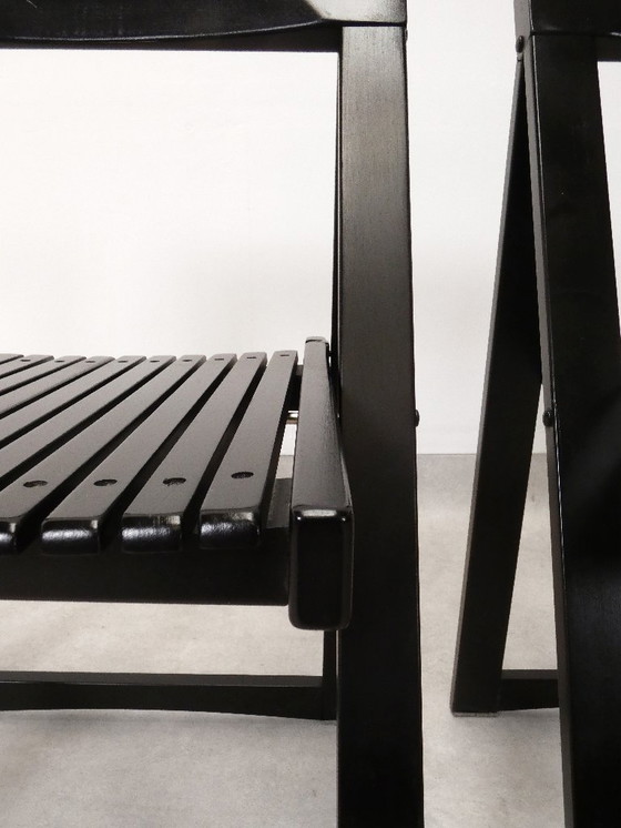 Image 1 of  4 Trieste folding chairs with storrage table - Aldo Jacober for A. Bazzani 